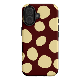 Pebbles Burgundy Butter Printed Phone Cases iPhone 16 / Armoured by Veronica Tucker - The Dairy