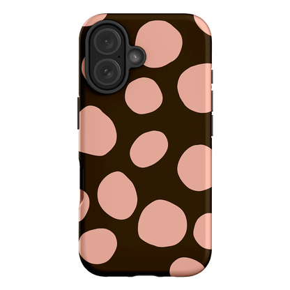 Pebbles Chocolate Pink Printed Phone Cases iPhone 16 / Armoured by Veronica Tucker - The Dairy