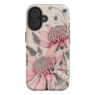 Pink Waratah Printed Phone Cases iPhone 16 / Armoured by Typoflora - The Dairy