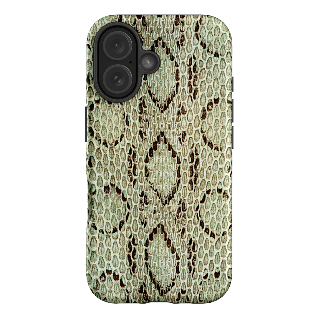 Pistachio Python Printed Phone Cases iPhone 16 / Armoured by The Dairy - The Dairy