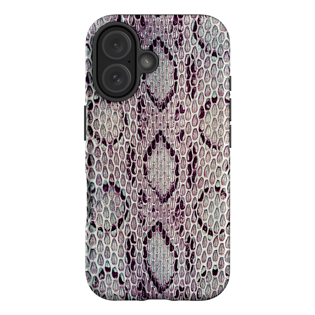 Plum Python Printed Phone Cases iPhone 16 / Armoured by The Dairy - The Dairy