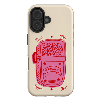 Sardine Social Red Printed Phone Cases iPhone 16 / Armoured by The Dairy - The Dairy