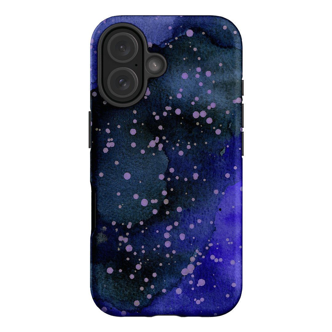 Spotty Navy Printed Phone Cases iPhone 16 / Armoured by The Dairy - The Dairy