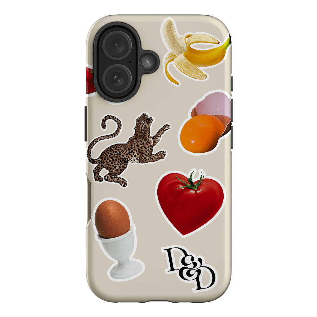 Sunday Stickers Cream Printed Phone Cases iPhone 16 / Armoured by Desmond & Dempsey - The Dairy