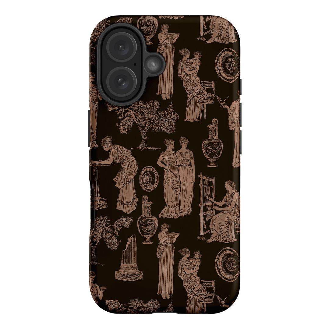 Symposium Burnt Umber Printed Phone Cases iPhone 16 / Armoured by Veronica Tucker - The Dairy