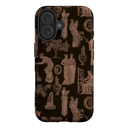 Symposium Burnt Umber Printed Phone Cases iPhone 16 / Armoured by Veronica Tucker - The Dairy