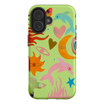 Tattoos Green Printed Phone Cases iPhone 16 / Armoured by Kate Eliza - The Dairy