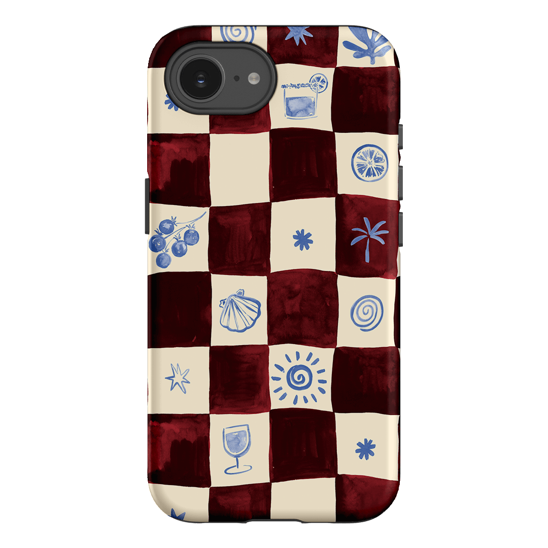 Afternoon Mezze Maroon Printed Phone Cases iPhone 16E / Armoured by Charlie Taylor - The Dairy