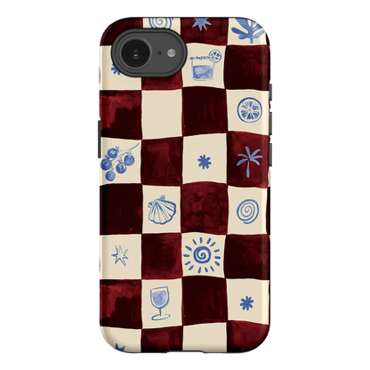 Afternoon Mezze Maroon Printed Phone Cases iPhone 16E / Armoured by Charlie Taylor - The Dairy