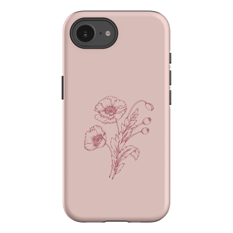 Blush Poppies Printed Phone Cases iPhone 16E / Armoured by Typoflora - The Dairy