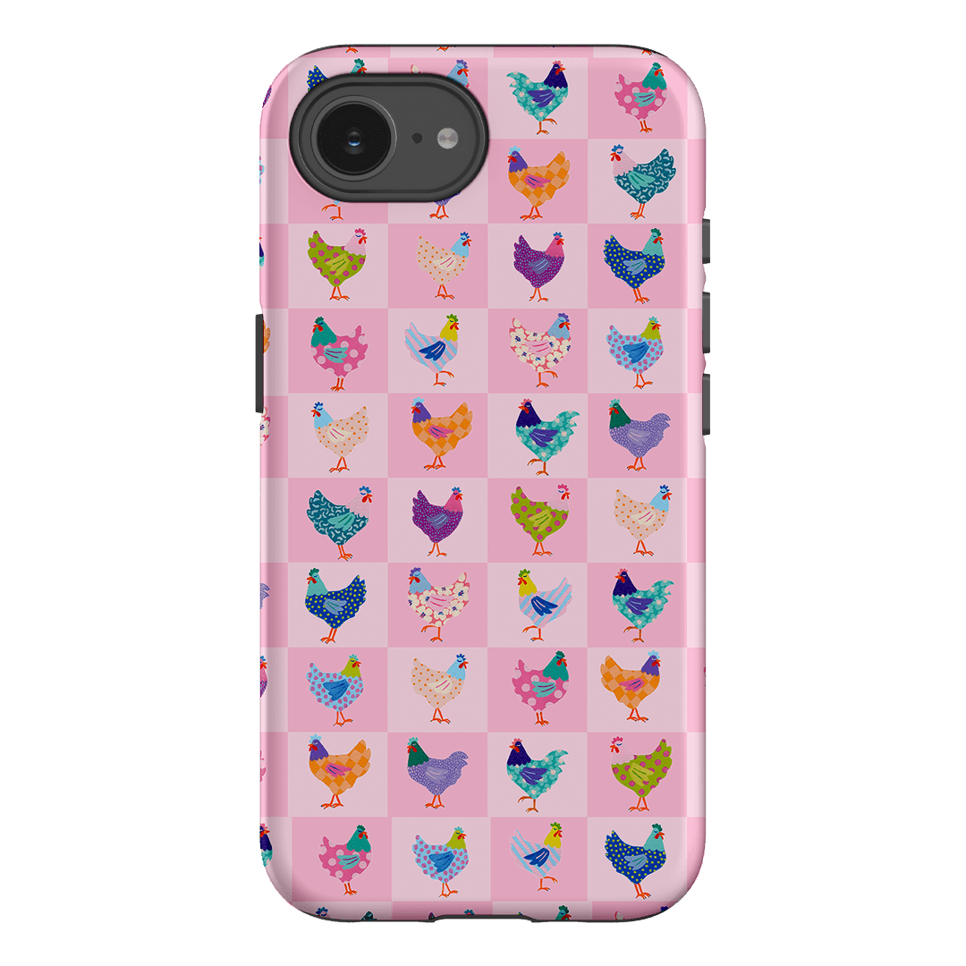 Checkered Chickens Printed Phone Cases iPhone 16E / Armoured by Kayla Henley - The Dairy