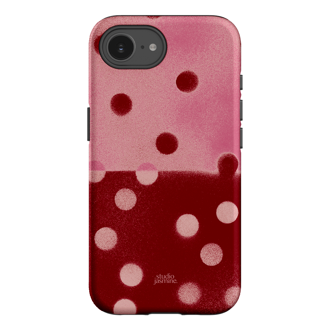 Cherry Polka Dot Printed Phone Cases iPhone 16E / Armoured by Jasmine Dowling - The Dairy