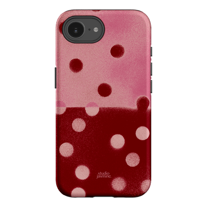Cherry Polka Dot Printed Phone Cases iPhone 16E / Armoured by Jasmine Dowling - The Dairy
