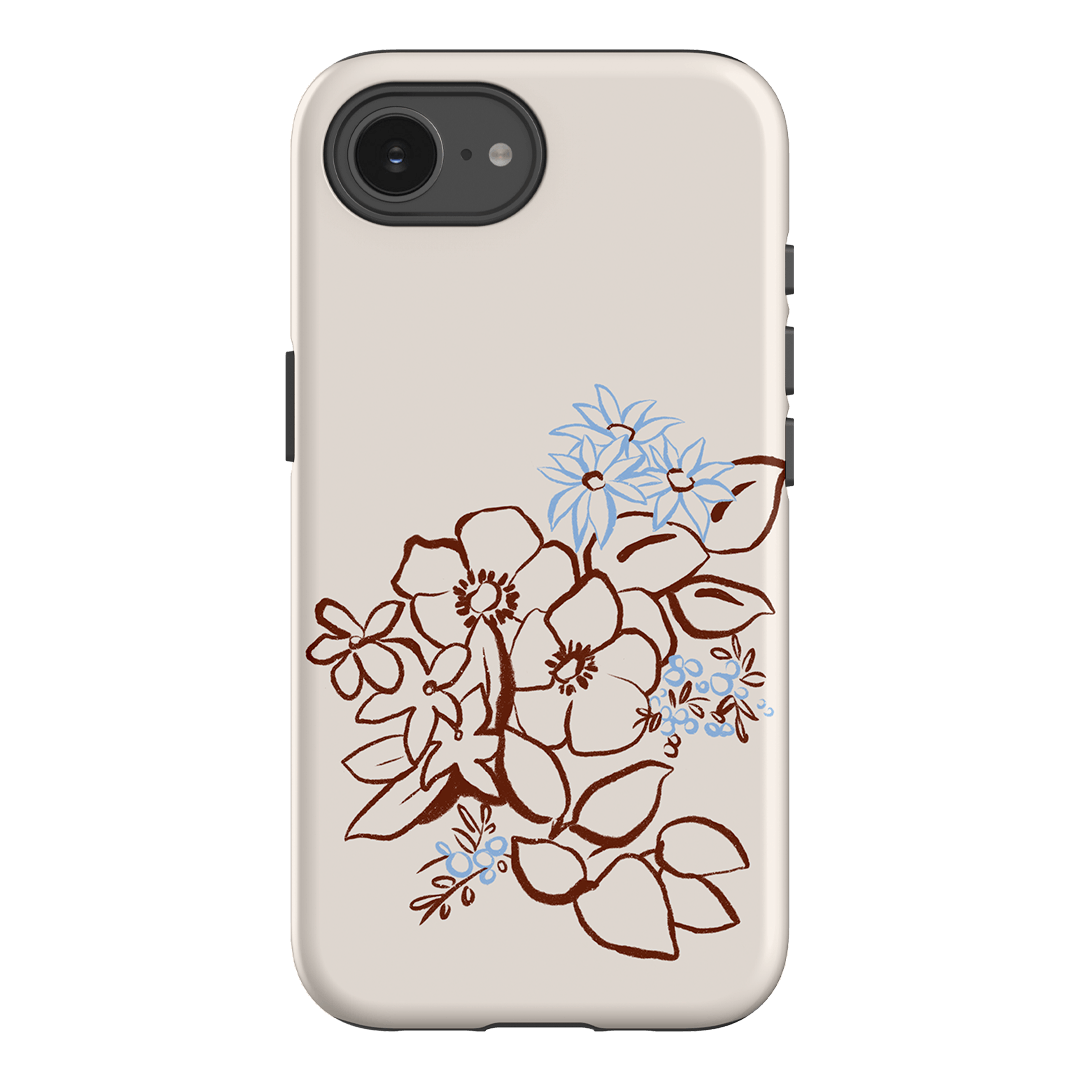 Cream Posy Printed Phone Cases iPhone 16E / Armoured by Typoflora - The Dairy
