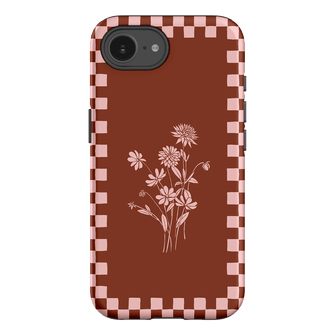 Dahlia Check Printed Phone Cases iPhone 16E / Armoured by Typoflora - The Dairy
