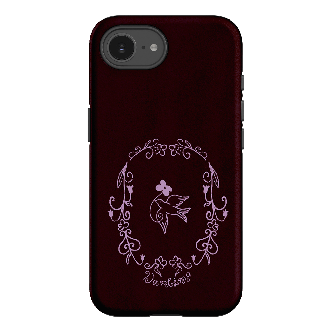 Darling Burgundy Printed Phone Cases by The Dairy - The Dairy
