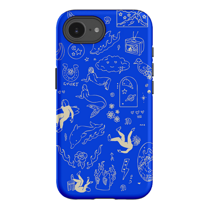 Easty Flash Blue Printed Phone Cases iPhone 16E / Armoured by Easty Beasty - The Dairy