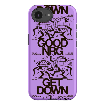 Good Energy in Purple Printed Phone Cases iPhone 16E / Armoured by After Hours - The Dairy