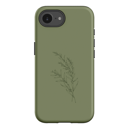 Khaki Wattle Printed Phone Cases iPhone 16E / Armoured by Typoflora - The Dairy