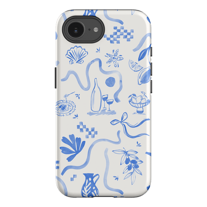 Mediterranean Wave Printed Phone Cases iPhone 16E / Armoured by Charlie Taylor - The Dairy