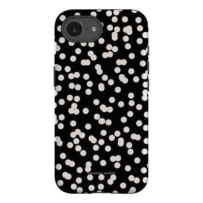 Mini Confetti Noir Printed Phone Cases iPhone 16E / Armoured by Veronica Tucker - The Dairy