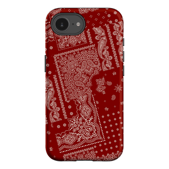 Paisley Crimson Printed Phone Cases iPhone 16E / Armoured by The Dairy - The Dairy