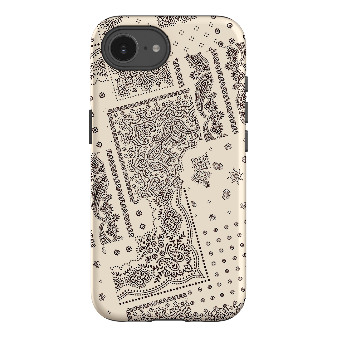 Paisley Ecru Printed Phone Cases iPhone 16E / Armoured by The Dairy - The Dairy