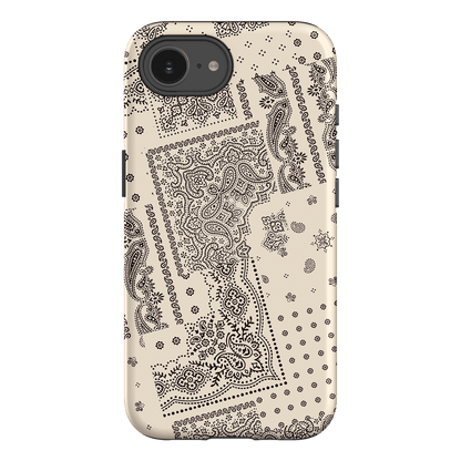 Paisley Ecru Printed Phone Cases iPhone 16E / Armoured by The Dairy - The Dairy