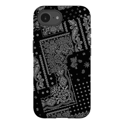 Paisley Noir Printed Phone Cases iPhone 16E / Armoured by The Dairy - The Dairy
