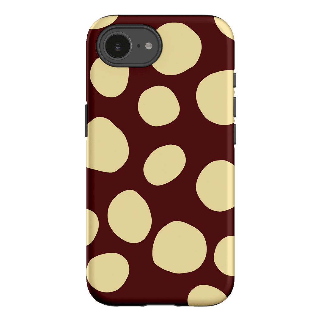Pebbles Burgundy Butter Printed Phone Cases iPhone 16E / Armoured by Veronica Tucker - The Dairy