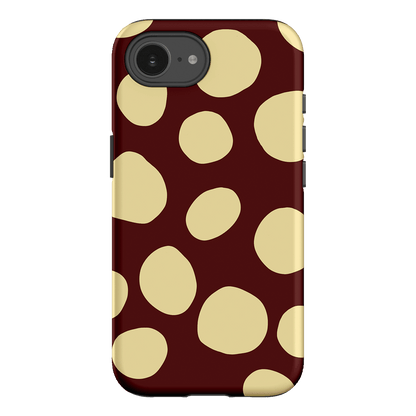 Pebbles Burgundy Butter Printed Phone Cases iPhone 16E / Armoured by Veronica Tucker - The Dairy