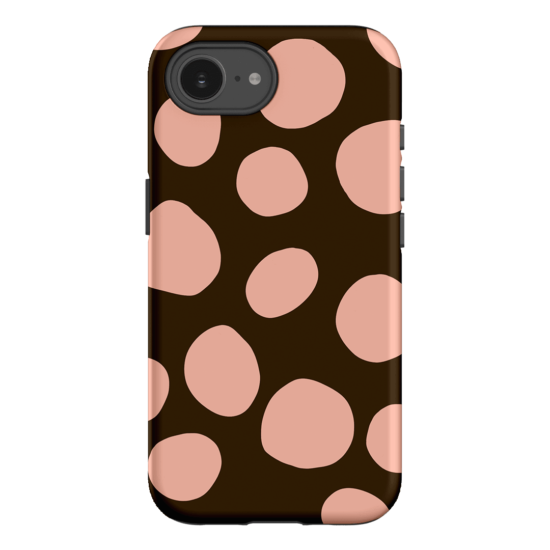 Pebbles Chocolate Pink Printed Phone Cases iPhone 16E / Armoured by Veronica Tucker - The Dairy