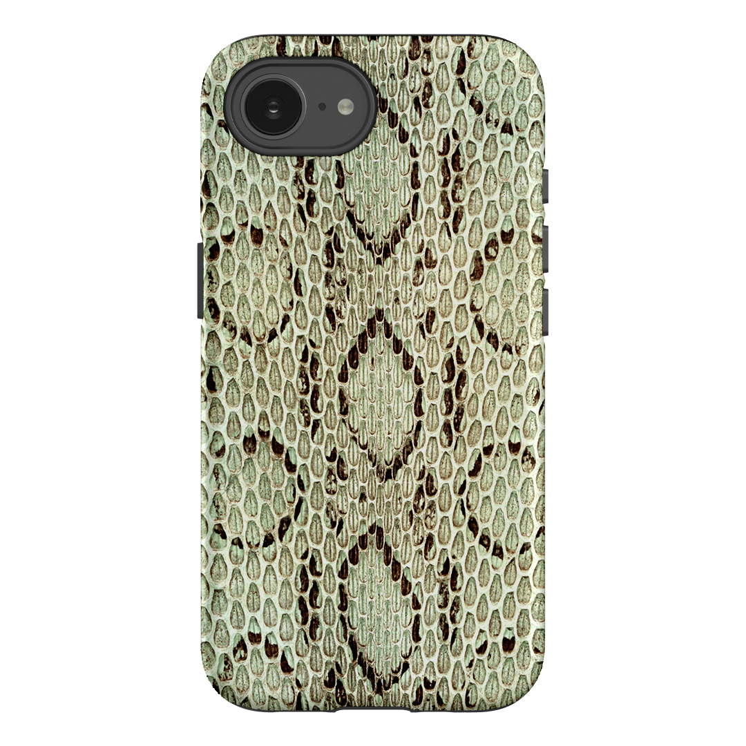 Pistachio Python Printed Phone Cases iPhone 16E / Armoured by The Dairy - The Dairy