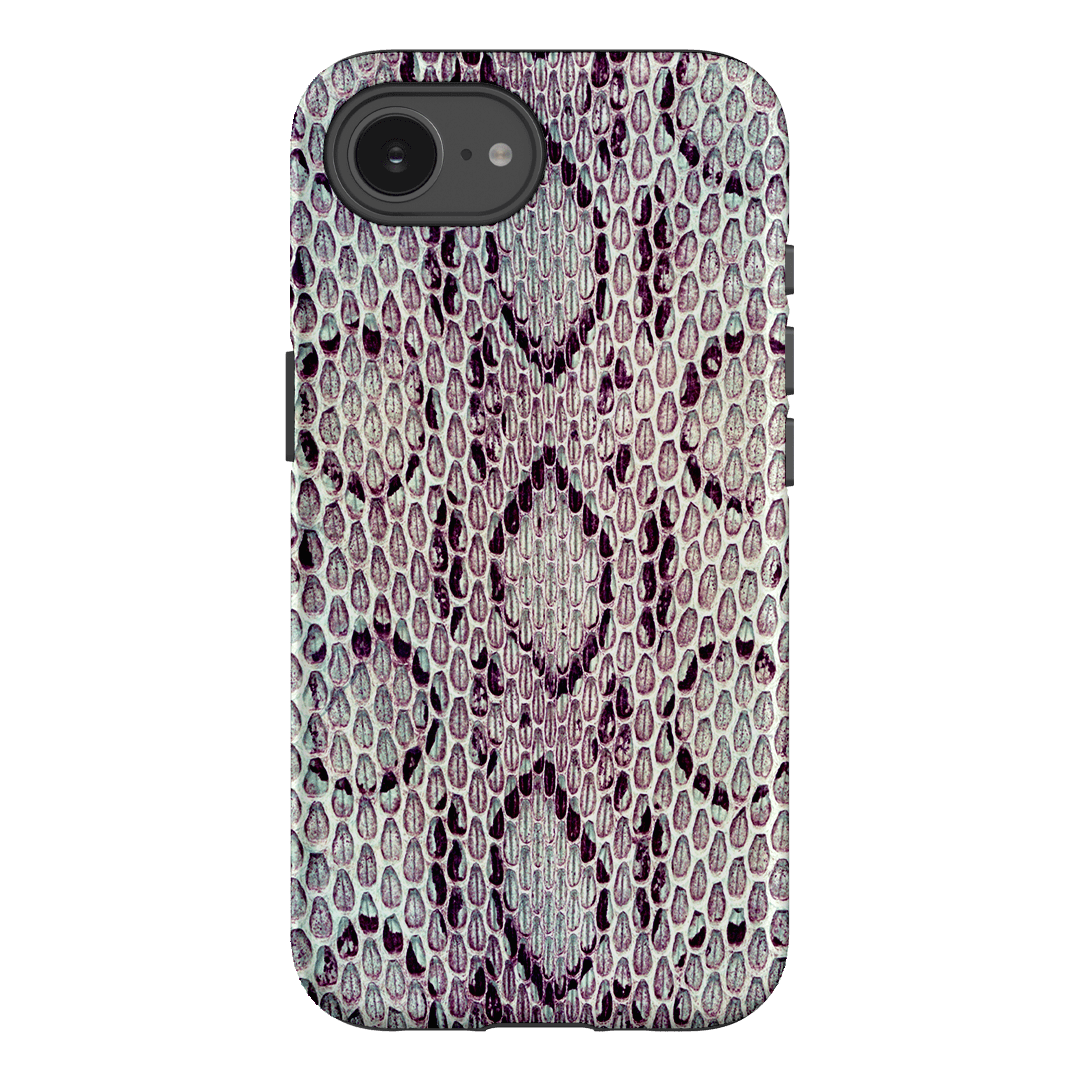 Plum Python Printed Phone Cases iPhone 16E / Armoured by The Dairy - The Dairy