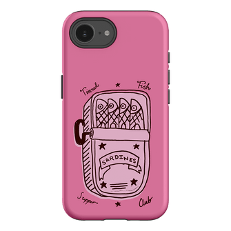 Sardine Social Pink Printed Phone Cases iPhone 16E / Armoured by The Dairy - The Dairy