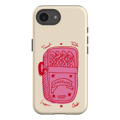 Sardine Social Red Printed Phone Cases iPhone 16E / Armoured by The Dairy - The Dairy
