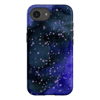 Spotty Navy Printed Phone Cases iPhone 16E / Armoured by The Dairy - The Dairy