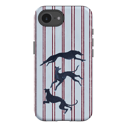 Stripey Hounds Printed Phone Cases iPhone 16E / Armoured by Lisa Hu - The Dairy