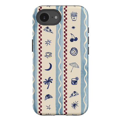 Summer Snacks Blue Printed Phone Cases iPhone 16E / Armoured by Charlie Taylor - The Dairy