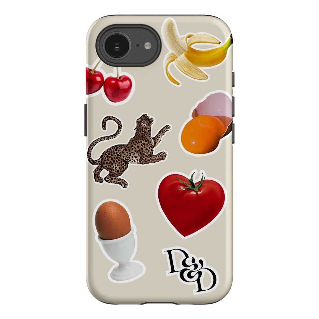Sunday Stickers Cream Printed Phone Cases iPhone 16E / Armoured by Desmond & Dempsey - The Dairy