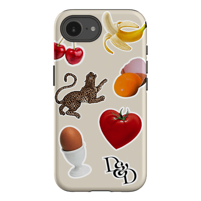 Sunday Stickers Cream Printed Phone Cases iPhone 16E / Armoured by Desmond & Dempsey - The Dairy