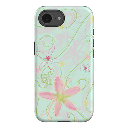 Swirl Blue Printed Phone Cases iPhone 16E / Armoured by Kayla Carr - The Dairy