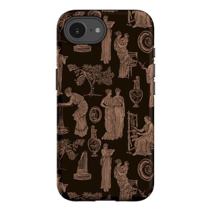 Symposium Burnt Umber Printed Phone Cases iPhone 16E / Armoured by Veronica Tucker - The Dairy