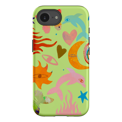 Tattoos Green Printed Phone Cases iPhone 16E / Armoured by Kate Eliza - The Dairy