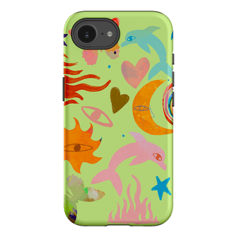 Tattoos Green Printed Phone Cases iPhone 16E / Armoured by Kate Eliza - The Dairy