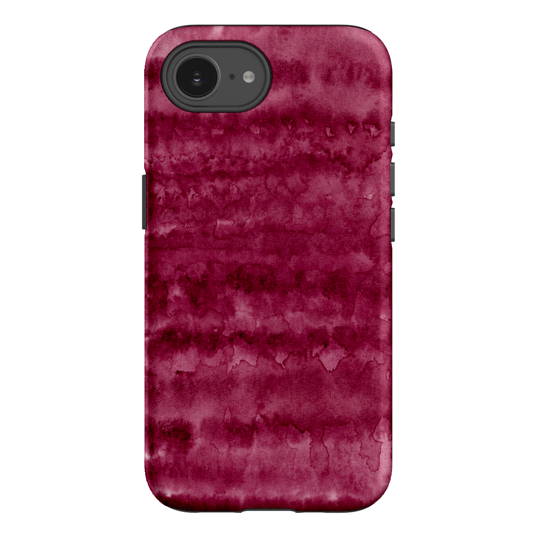 Watercolour Stripes Burgundy Printed Phone Cases iPhone 16E / Armoured by The Dairy - The Dairy