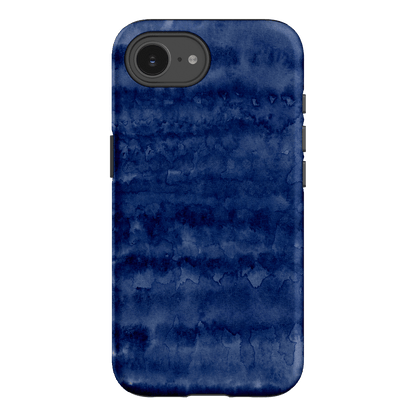 Watercolour Stripes Navy Printed Phone Cases iPhone 16E / Armoured by The Dairy - The Dairy