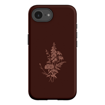 Wildflowers Mocha Printed Phone Cases iPhone 16E / Armoured by Typoflora - The Dairy