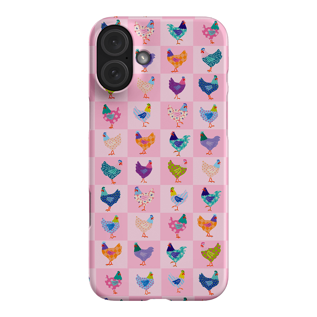 Checkered Chickens Printed Phone Cases iPhone 16 Plus / Snap by Kayla Henley - The Dairy