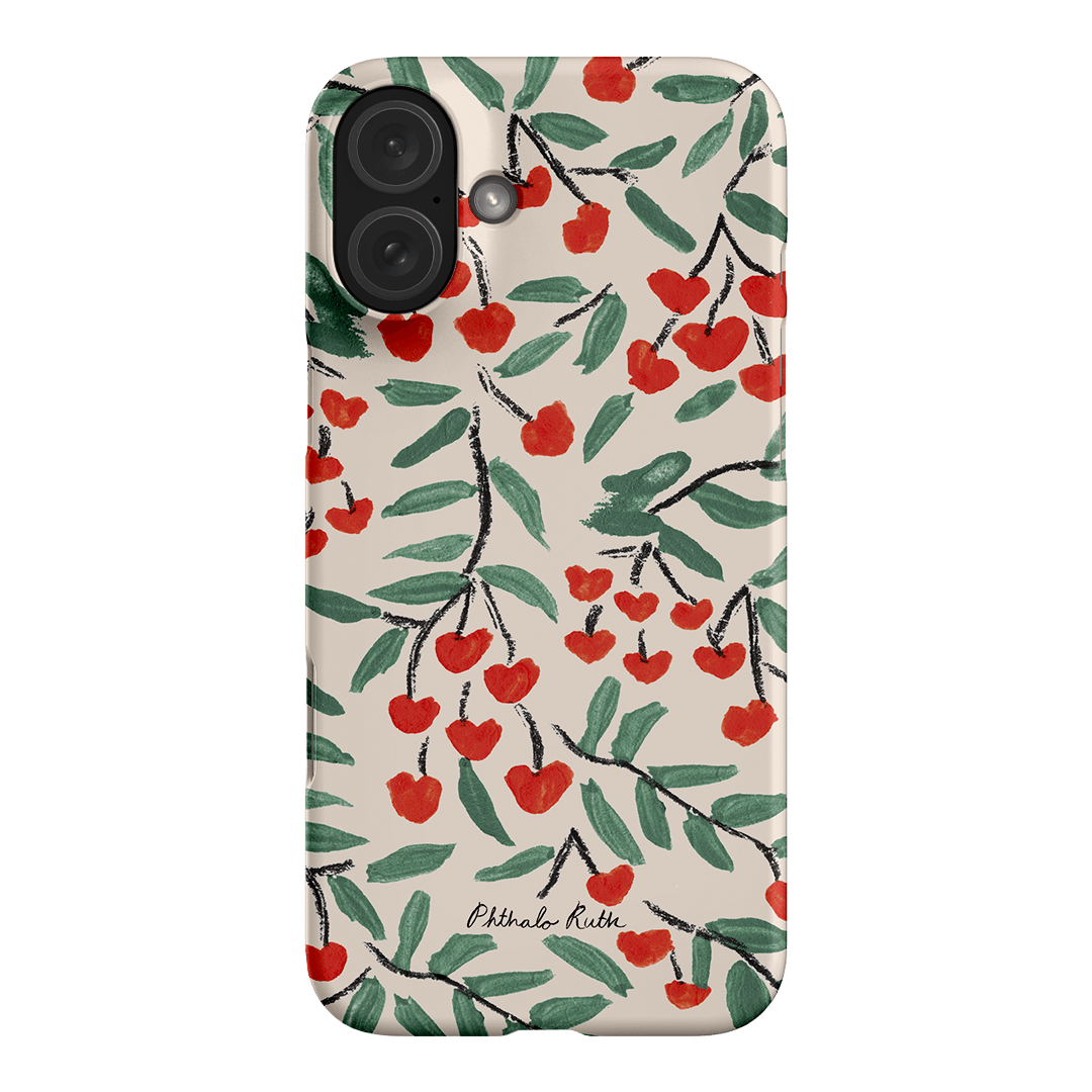 Cherry Love Printed Phone Cases iPhone 16 Plus / Snap by Phthalo Ruth - The Dairy